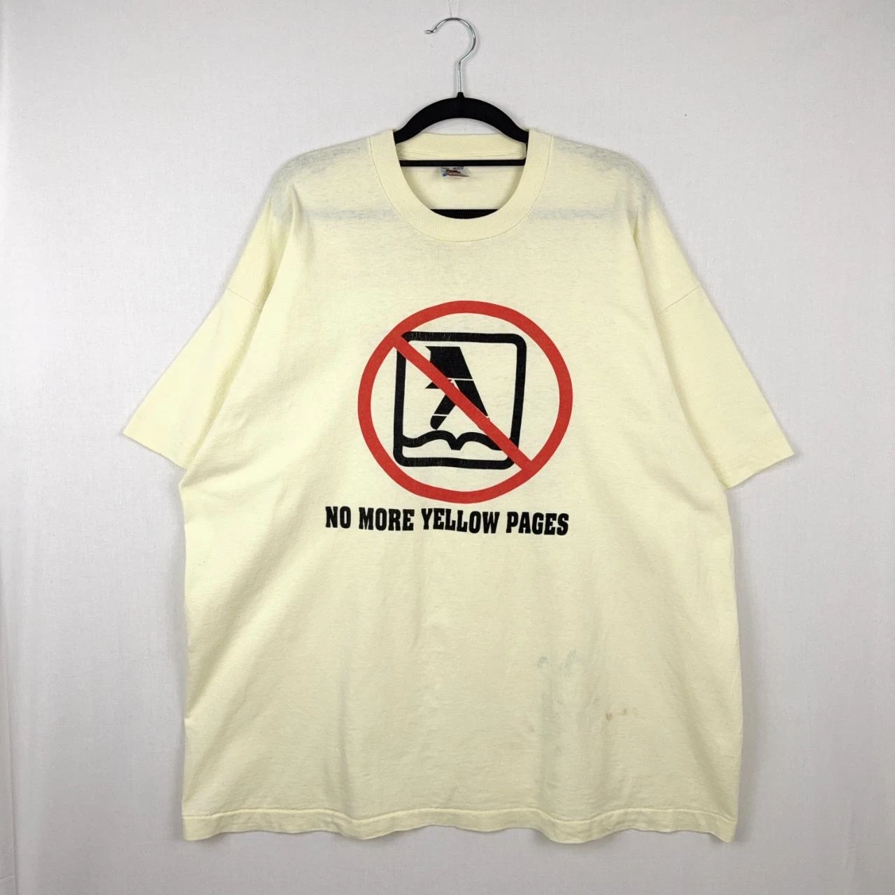 Fruit Of The Loom Vintage No More Yellow Pages XXL
